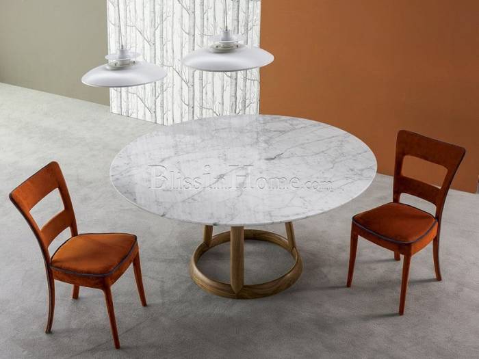 Round marble dining table GREENY BONALDO