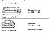 Sofa 3-seat ZANABONI Roller capitonne DV-2