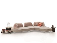 Corner sectional sofa fabric PAPILO DITRE
