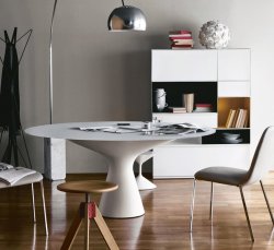 Round dining table BLANCO ZANOTTA 2577/C