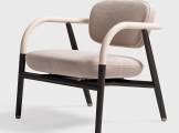 Lounge Chair Maiori Cream leather and Fabric Occasional CIPRIANI HOMOOD