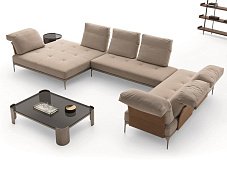 Corner sectional sofa fabric with chaise longue ADA 1 DITRE