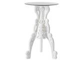 Bar Table round Master of Love white with Top SLIDE