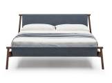 Double bed with textile and metal structure JACK BOLZAN LETTI