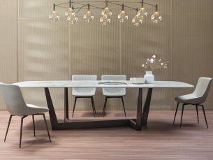 Rectangular ceramic dining table ART BONALDO