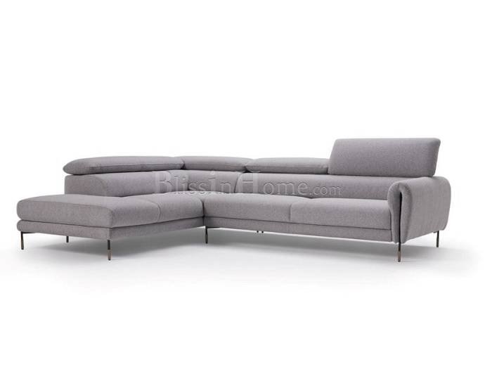 Corner sofa recliner fabric DEDALO AERRE