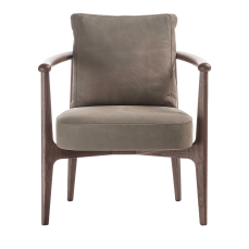 Lounge Chair Greta Canaletto Walnut and gray DURAME