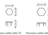 Hexagonal ceramic coffee table PANORAMA BONALDO