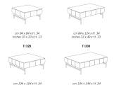 Low square/rectangular small table leather T130B T131B T132B T133B GAMMA ARREDAMENTI