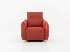 Swivel armchair fabric with armrests FLOT AERRE