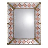 Wall Mirror Conterie Pink Squares Murano Glass FRATELLI TOSI