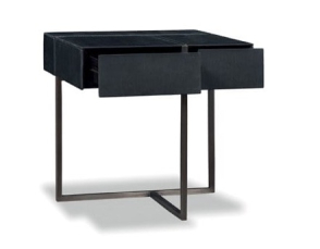 Bedside table leather with drawers ICARO BAXTER