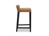 Low leather stool OSLO BAXTER