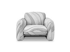 Armchair fabric with armrests BRIGITTE BAXTER