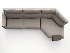 Corner 4 seater sofa with integrated magazine rack SKIN DITRE