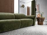 Relaxing 3 seater sofa with chaise longue GLOVE FELIS