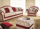 Sofa-bed 3 seat PONDICHERY red BEDDING