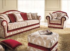 Pondicherry sofa-bed 3 seat red
