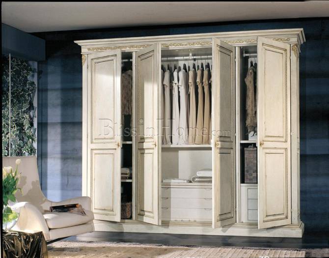 Montalcino wardrobe 4 doors white