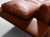 Sofa Alato brown leather BLACK TIE