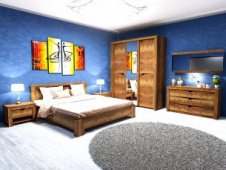Modern Bedroom Solid Wood