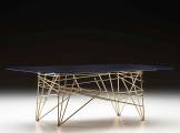 Coffee table Lan blue and golden BLACK TIE
