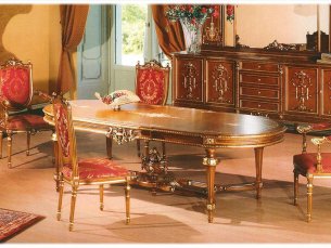 Dining table oval Luigi XVI FRATELLI ORIGGI 401