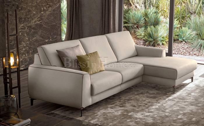 Sectional sofa with chaise longue NEWMAN FELIS 3D/3S+CL/LC