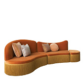 Modular Sofa Wave Orange 3-Piece Sectional #1 CHIARA PROVASI