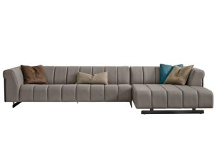 Sectional sofa leather NAUTILUS GAMMA ARREDAMENTI