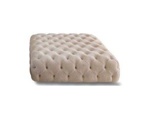 Square leather pouf ROLLKING DESIREE